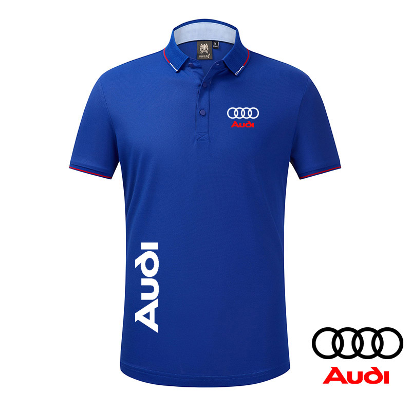 2022 Polo Audi Col Contrasté Logo Audi Imprimé Coton Pour Homme